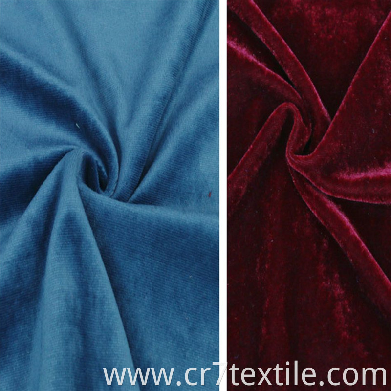 Customized Dyed Knit Brushed Velvet Sleepwear Fabric